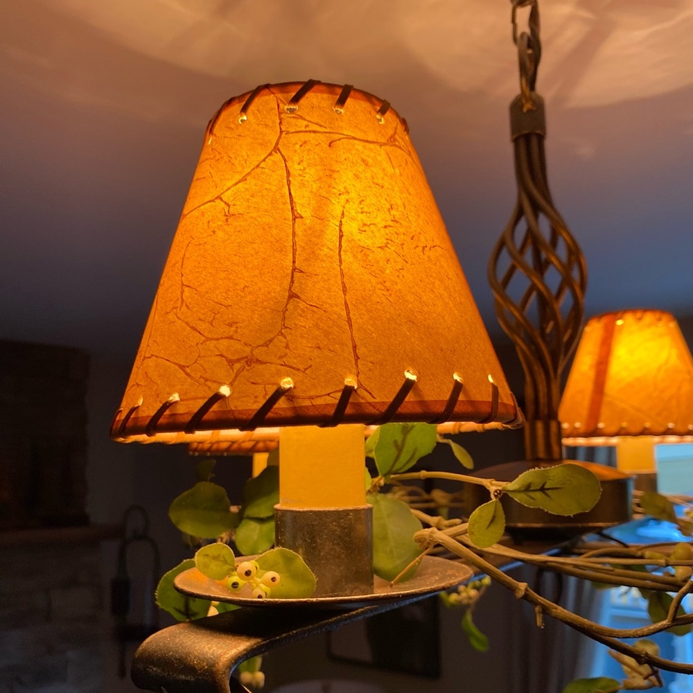 Rustic faux leather Lamp Shade